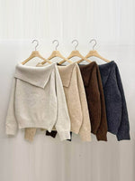 NK444 露肩大領口毛衣