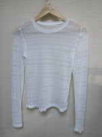 NK391 圓領百摺 Lace上衣