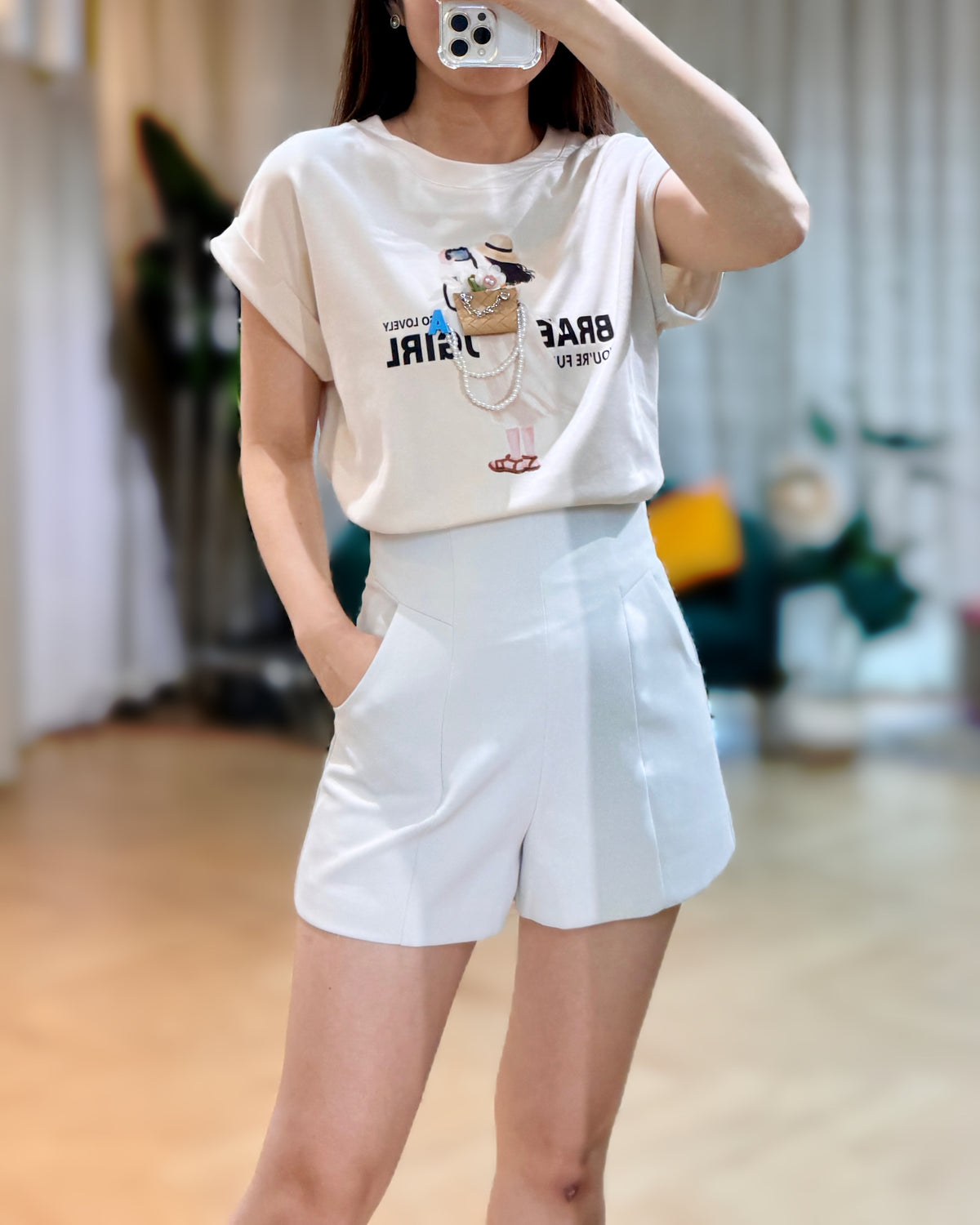NK081 立體小女孩棉Tee