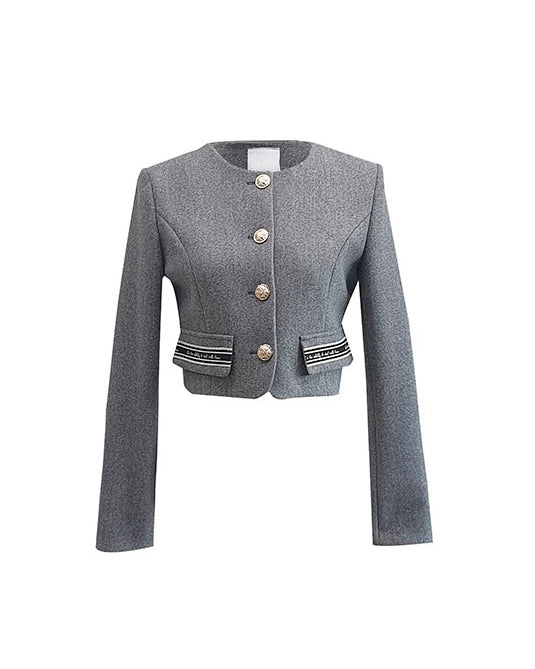 NK357 抓絨外套百褶裙套裝