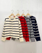 NK363 條子毛衣開襟外套