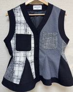 NK394 拼布背心外套