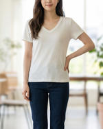NK651 V領彈性天絲Tee