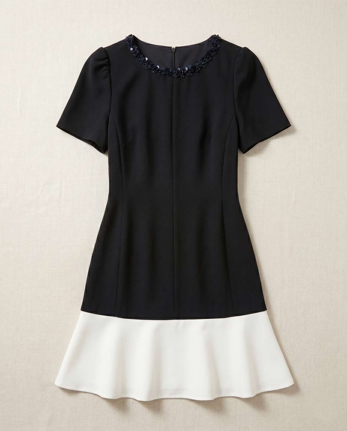 NK546 撞色收腰連衣裙(連腰帶)