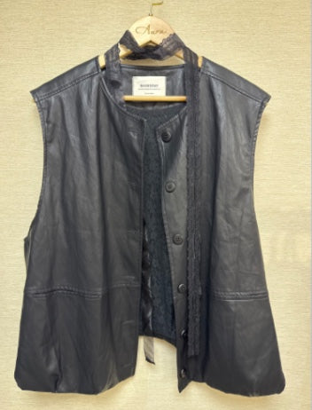 NK393 Lace 領帶背心皮外套