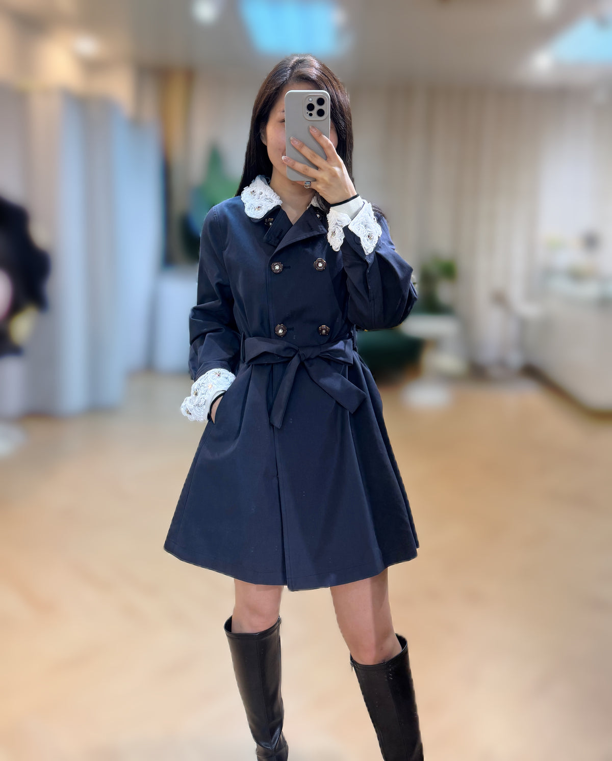 NK305 乾濕褸裙（LACE 可拆)