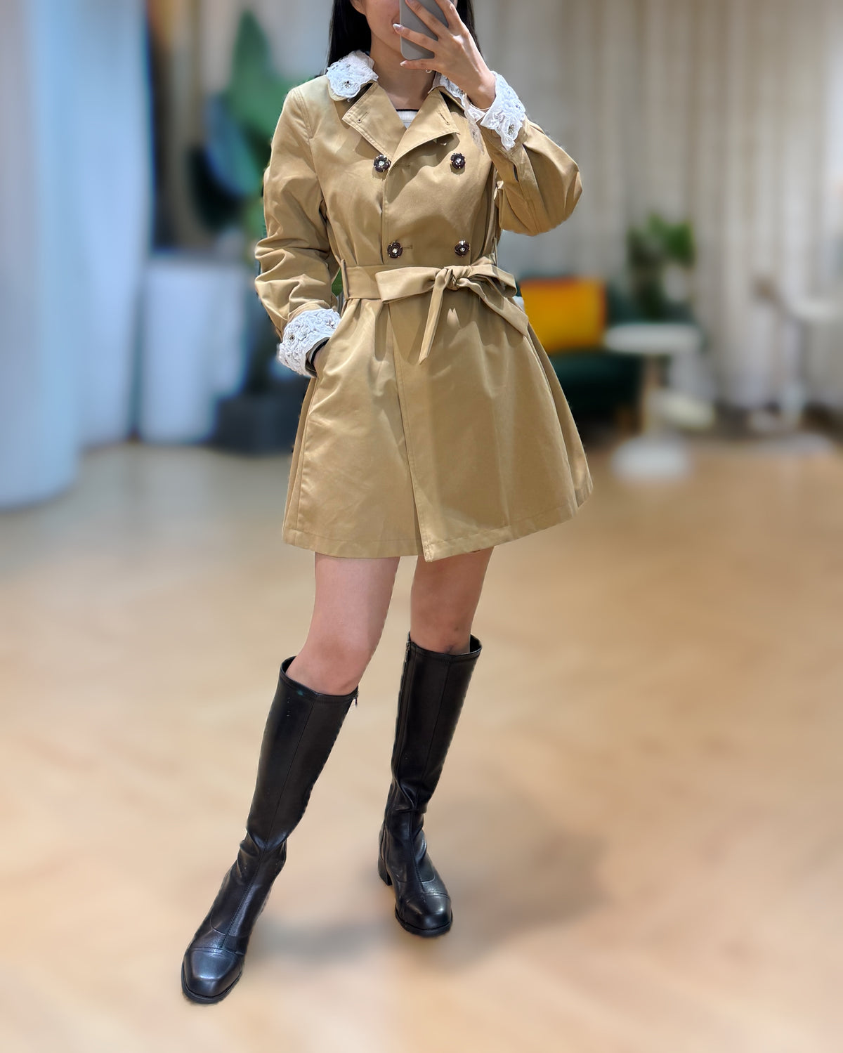 NK305 乾濕褸裙（LACE 可拆)