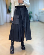 NK311 不規則拼料軍裝裙