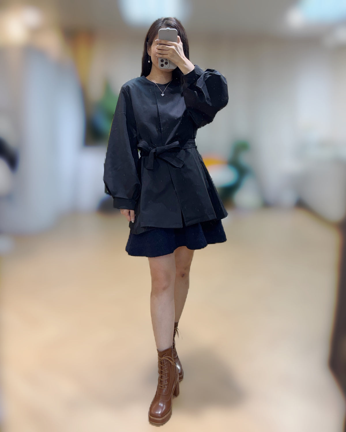 NK308 立體衣袖中褸