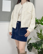 NK341 菱格紋夾綿外套