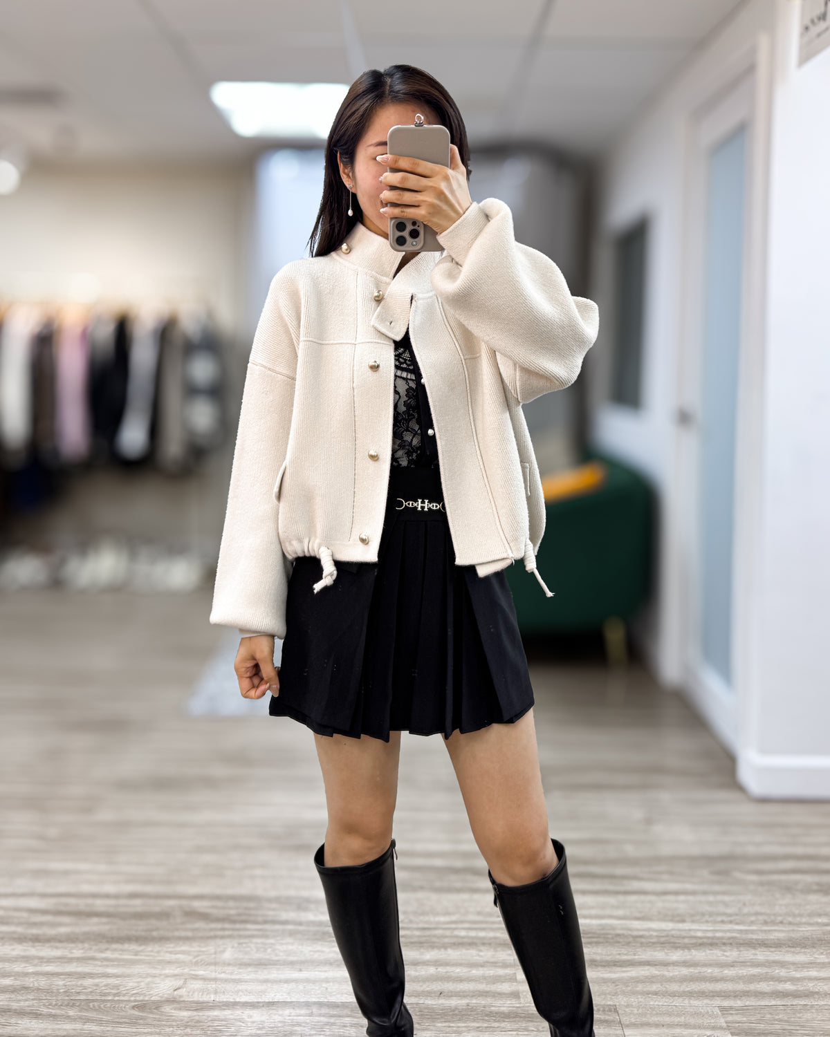 NK435 立領針織外套