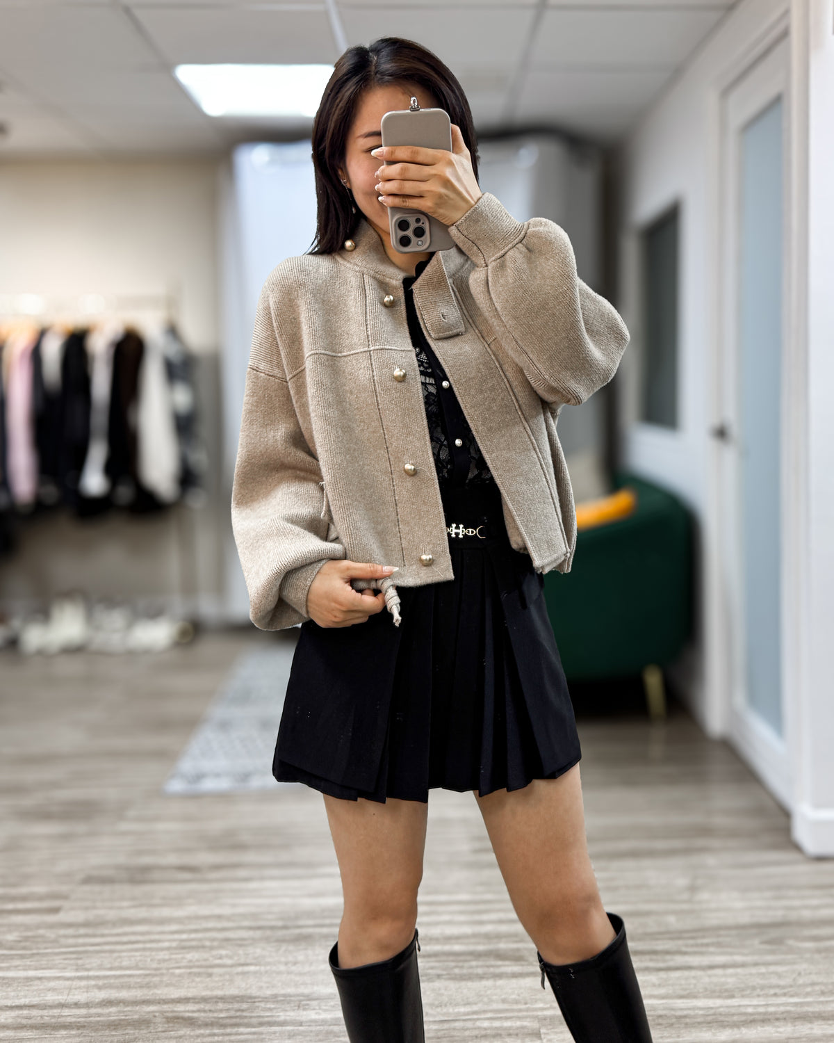 NK435 立領針織外套