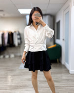 NK419 褶疊修腰襯衫