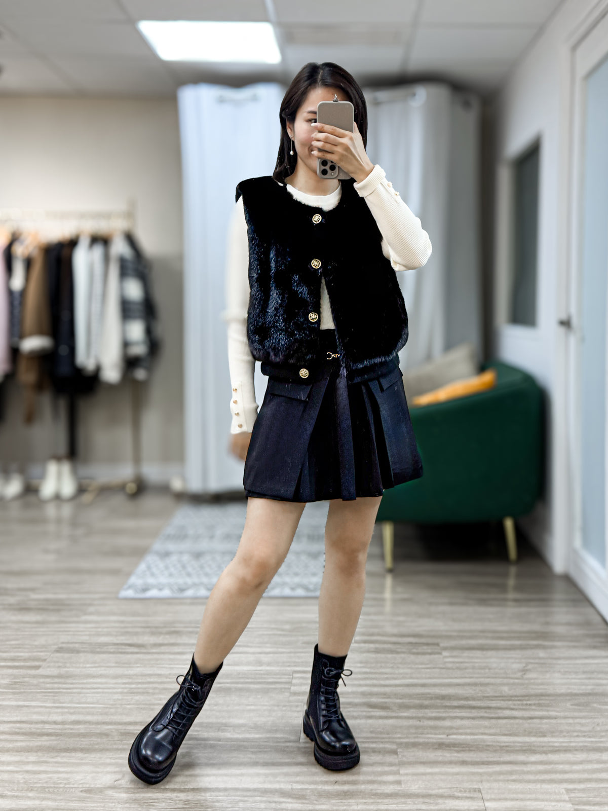 NK431 毛毛背心外套