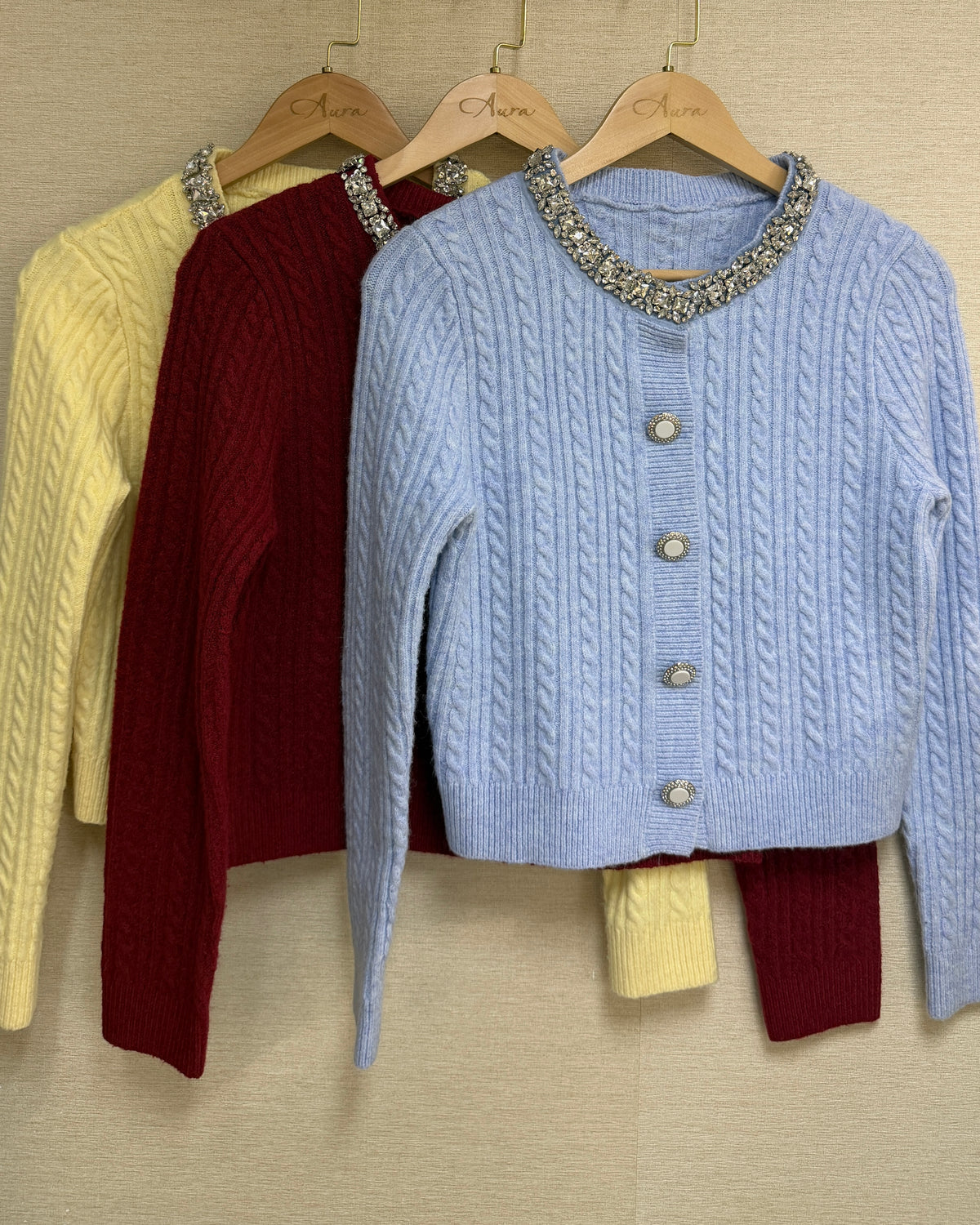 NK387 鑽邊針織外套