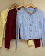 NK387 鑽邊針織外套