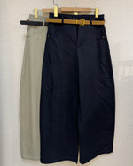 NK401 高腰廓形彎刀褲