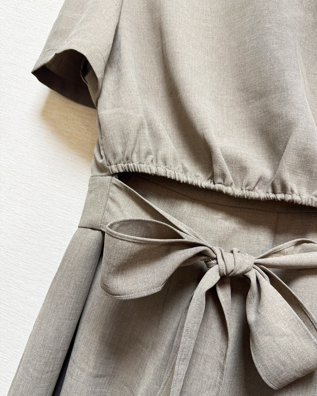 NK552 V領綁帶高腰褲套裝