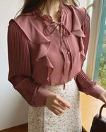 NK298 皺褶壓紋上衣