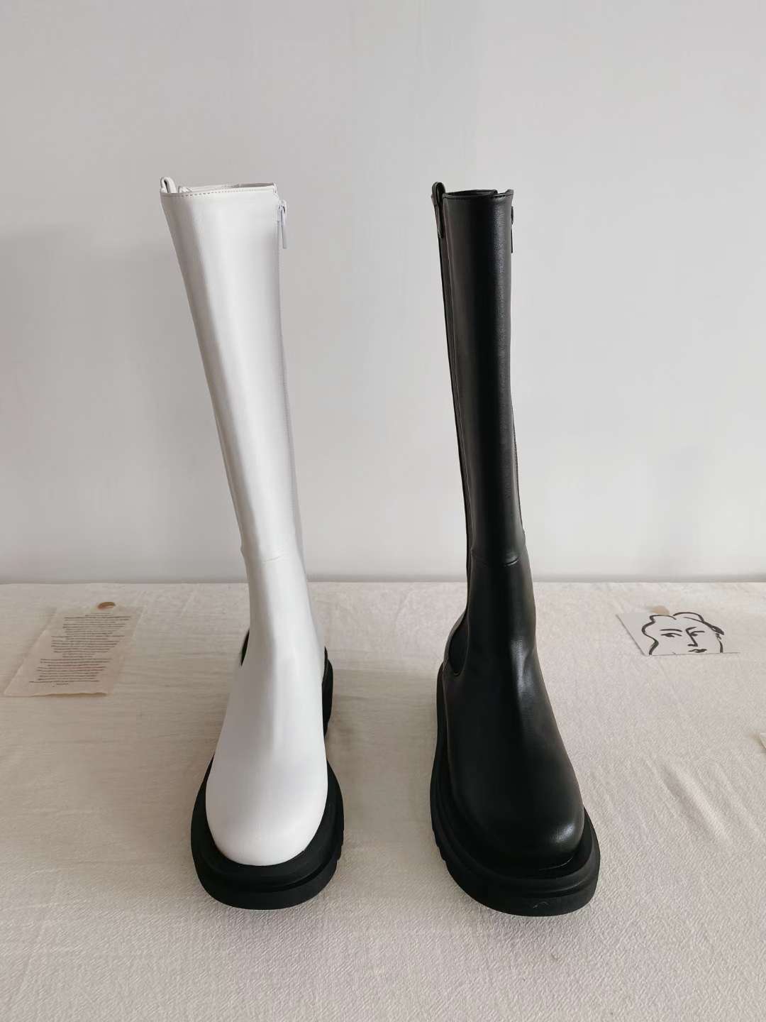 NK408 真皮彈力長筒靴