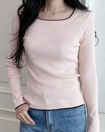 NK279 撞色針織上衣