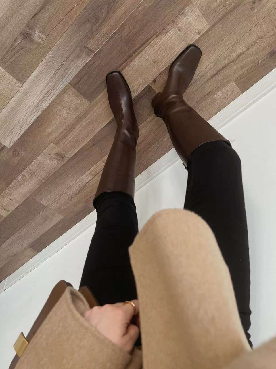 NK410 中長桶粗跟騎士靴