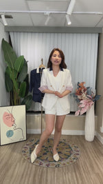 NK571 撞色間條袖西裝外套