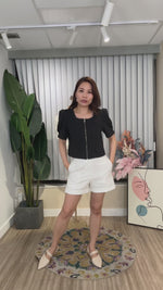 NK666 公主袖方領拉鍊小外套