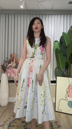 NK736 粉柔印花連身裙