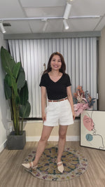 NK651 V領彈性天絲Tee