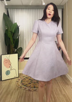 NK523D 法式V領收腰連身裙