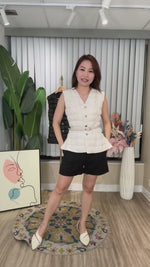 NK693 泡泡小裙擺背心上衣